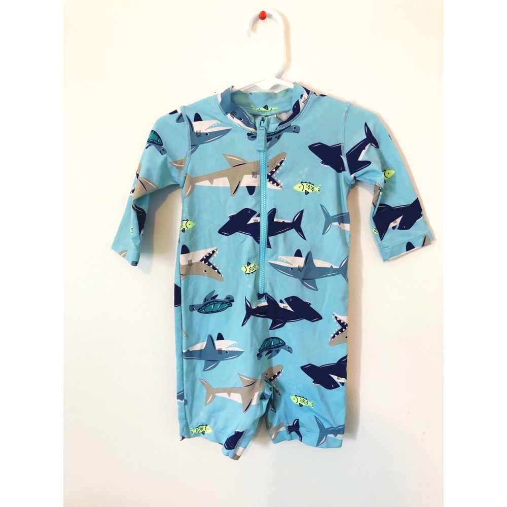 Shark one piece baiting suit